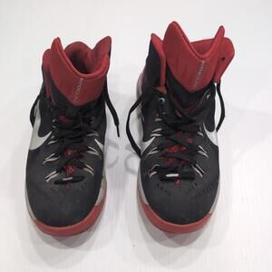 2014 Nike Hyperdunks Black Gray Red Basketball Shoes 653640-003 Mens Size 10.5